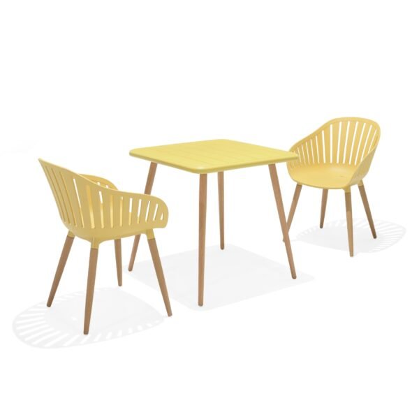 Nassau Square Bistro Table and Chair Set - Honey