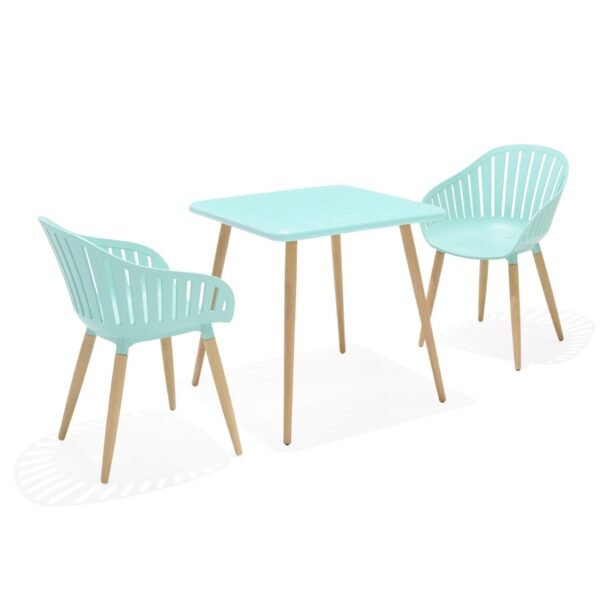 Nassau Square Bistro Table and Chair Set - Mint Green